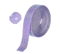 sourcing map Rhinestone Strips,3 Yard 20mm Adhesive Rhinestone Ribbon Bling Rhinestone Tape for for DIY Crafts, Party Car Phone Decorations, Dark Purple AB