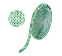 sourcing map Rhinestone Strips,3 Yard 6mm Adhesive Rhinestone Ribbon Bling Rhinestone Tape for for DIY Crafts, Party Car Phone Decorations, Dark Green AB