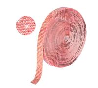 sourcing map Rhinestone Strips,6 Yard 12mm Adhesive Rhinestone Ribbon Bling Rhinestone Tape for for DIY Crafts, Party Car Phone Decorations, Red AB