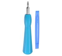 sourcing map Ring Doorbell Screwdriver T6 T15 Torx Double-Ended Magnetic Screwdrivers Bit with Opening Pry Tool for Ring Video Doorbell Replacement Password Reset, Blue