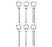 sourcing map Ring Lifting Expansion Eyebolt, 6pcs M8x100mm 304 Stainless Steel Expansion Screw with Eye Ring for Concrete Brick Wall