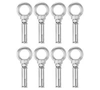 sourcing map Ring Lifting Expansion Eyebolt, 8pcs M6x50mm 304 Stainless Steel Expansion Screw with Eye Ring for Concrete Brick Wall