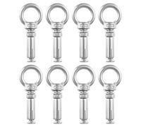 sourcing map Ring Lifting Expansion Eyebolt, 8pcs M6x60mm 304 Stainless Steel Expansion Screw with Eye Ring for Concrete Brick Wall