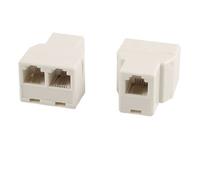 sourcing map RJ11 6P4C Splitter, 1-to-2 Female, 2-Pack, for Phone & Fax