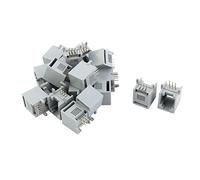 sourcing map RJ12 6P6C Female PCB Mounting Modular Jack Adapter Telephone Phone Connector 20pcs