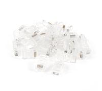 sourcing map RJ45 8P8C Network LAN CAT5E CAT6 Modular Jack Connector Clear 50 Pcs