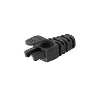 sourcing map RJ45 Boots Cover Anti Dust Protector for Network Cable CAT5 CAT5e 6.5mm Hole Dia Black Plastic 50Pcs