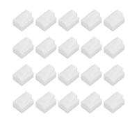 sourcing map RJ45 Dust Covers Caps, RJ45 Dust Plug PE Ethernet Protector Covers for Media Converters, Router, Modem, Laptop, Network Panel, Pack of 20(Clear)