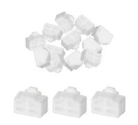 sourcing map RJ45 Port Duct Covers Caps Port Anti Dust Cap Cover Silicone Plugs Protector for RJ45 Female End, White Pack of 25