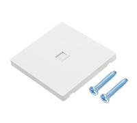 sourcing map RJ45 Socket, CAT6 Ethernet Socket Wall Plate Outlet, Single Port Face Plate with M4 Screw for CAT5 CAT5e CAT6 Ethernet Cable Networking, 90 x 86 mm, White