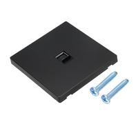 sourcing map RJ45 Socket, CAT6 Ethernet Socket Wall Plate Outlet, Single Port Face Plate with M4 Screw for CAT5 CAT5e CAT6 Ethernet Cable Networking, 90 x 86 mm, Black