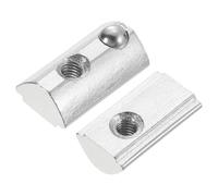 sourcing map Roll-in Spring M4 T Nut, Roll Ball Elastic Nuts for 3030 Series Aluminum Extrusion Profile Suitable for Aluminum Profile with 8mm Groove Depth, Pack of 25