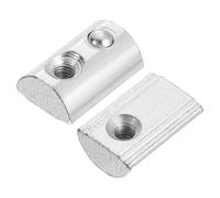 sourcing map Roll-in Spring M5 T Nut, Roll Ball Elastic Nuts for 4545 Series Aluminum Extrusion Profile Suitable for Aluminum Profile with 10mm Groove Depth, Pack of 50