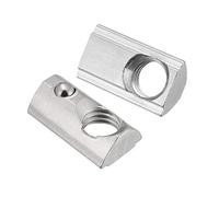 sourcing map Roll-in Spring M8 T Nut, Roll Ball Elastic Nuts for 3030 Series Aluminum Extrusion Profile Suitable for Aluminum Profile with 7.5mm Groove Depth, Pack of 12