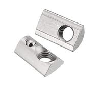 sourcing map Roll-in Spring M8 T Nut, Roll Ball Elastic Nuts for 4040 Series Aluminum Extrusion Profile Suitable for Aluminum Profile with 8mm Groove Depth, Pack of 10