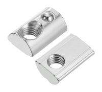 sourcing map Roll-in Spring M8 T Nut, Roll Ball Elastic Nuts for 4545 Series Aluminum Extrusion Profile Suitable for Aluminum Profile with 10mm Groove Depth, Pack of 50