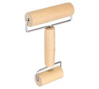 sourcing map Rolling Pin 6.97" x 1.18" Double-Ended Rolling Pin Wood Handle Non-Stick Fondant Roller Dough Roller Rolling Pins for Baking Cookie Pastry Clay, Wood Color