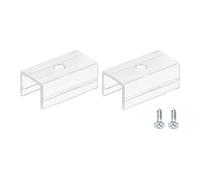 sourcing map Rope Light Mounting Clips, 20 Pack Wall Channel Mounting Holder Accessories for 9.5mm to 10.3mm Waterproof LED Strip, Translucent