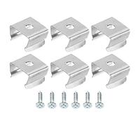 sourcing map Rope Light Mounting Clips, 50 Pack Wall Channel Mounting Holder Accessories for 9.5mm to 12mm Waterproof LED Strip, Stainless Steel