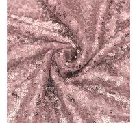 sourcing map Rose Gold Sequin Fabric, by the Yard, 1 Yard Length 4.3ft Wide Sequin Velvet Fabric Shiny Sparkly Cloth for DIY Sewing, Dress, Backdrop, Tablecloth, Table Runner