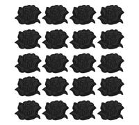 sourcing map Rose Iron-On Patches, 1.9 in Rose Embroidered Patch Applique Flower Sew on Patch Repair Decoration for Clothing Backpacks Jackets Hats Jeans DIY Crafts, 20pcs, Black