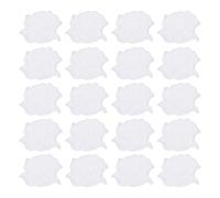 sourcing map Rose Iron-On Patches, 48mm Rose Embroidered Patch Applique Flower Sew on Patch Repair Decoration for Clothing Backpacks Jackets Hats Jeans DIY Crafts, 20pcs, White