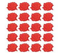 sourcing map Rose Iron-On Patches, 48mm Rose Embroidered Patch Applique Flower Sew on Patch Repair Decoration for Clothing Backpacks Jackets Hats Jeans DIY Crafts, 20pcs, Red