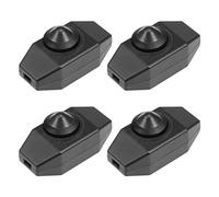 sourcing map Rotary Cord Switch AC 250V 2A Slide Control Lamp Dimmer 100-Watt Black (Pack of 4)