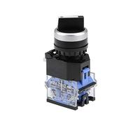 sourcing map Rotary Selector Switch 2 Positions 2NO Self-Lock Latching AC 660V 10A 22mm Panel Mount (Set of 1)