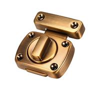 sourcing map Rotate Bolt Latch, 55x40mm Zinc Alloy Gate Latches Door Slide Lock (Brass Tone)
