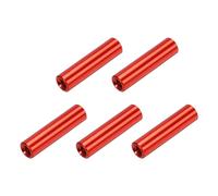 sourcing map Round Aluminium Standoff Column Spacer,Standoffs Round Spacers M3x20mm,Spacers Assortment Kit for RC Airplane,FPV Quadcopter,CNC,Red,Pack of 5