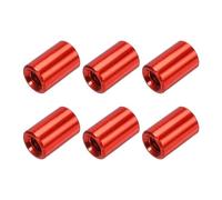sourcing map Round Aluminium Standoff Column Spacer,Standoffs Round Spacers M3x8mm,Spacers Assortment Kit for RC Airplane,FPV Quadcopter,CNC,Red,Pack of 6