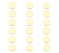 sourcing map Round Brass Tags, 18Pcs 20mm/0.8" Blank Brass Disc Stamping Tag with Hole for DIY Crafts Pendants Labeling Making