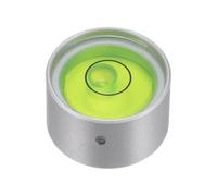 sourcing map Round Bubble Level 21x13mm Mini Circular Bullseye Spirit Levels for Leveling Camera Tripod Telescope Workshop Turntable Pictures Frame, Silver Green