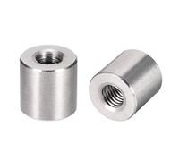 sourcing map Round Connector Nuts, M10x20mm Height Sleeve Rod bar Stud Nut Stainless Steel 304, Pack of 5