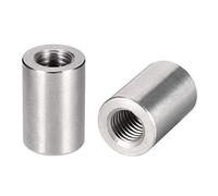 sourcing map Round Connector Nuts, M12x30mm Height Sleeve Rod bar Stud Nut Stainless Steel 304, Pack of 5