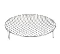 sourcing map Round Cooking Rack 10.4-inch Stainless Steel Cross Wire Barbecue Grill Net with 50mm Legs for Cooking Baking Steaming BBQ