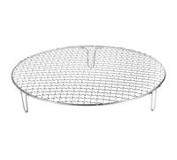 sourcing map Round Cooking Rack 13.8-inch Stainless Steel Cross Wire Barbecue Grill Net with 50mm Legs for Cooking Baking Steaming BBQ