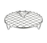 sourcing map Round Cooking Rack 4.7-inch 201 Stainless Steel Cross Wire Barbecue Grill Net with 20mm Legs for Cooking Baking Steaming BBQ
