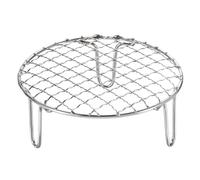 sourcing map Round Cooking Rack 5.9-inch Stainless Steel Cross Wire Barbecue Grill Net with 50mm Legs for Cooking Baking Steaming BBQ