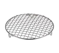 sourcing map Round Cooking Rack 7.5-inch 201 Stainless Steel Cross Wire Barbecue Grill Net with 20mm Legs for Cooking Baking Steaming BBQ