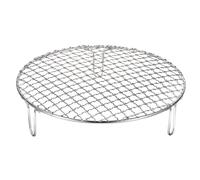 sourcing map Round Cooking Rack 7.9-inch Stainless Steel Cross Wire Barbecue Grill Net with 50mm Legs for Cooking Baking Steaming BBQ