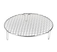 sourcing map Round Cooking Rack 9.5-inch Stainless Steel Cross Wire Barbecue Grill Net with 50mm Legs for Cooking Baking Steaming BBQ