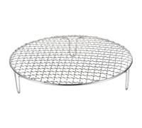 sourcing map Round Cooking Rack 9.8-inch Stainless Steel Cross Wire Barbecue Grill Net with 50mm Legs for Cooking Baking Steaming BBQ