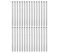 sourcing map Round Coupling Nut, M4x0.7mm Female Thread 100mm Threaded Round Sleeve Connector Rod Bar Stud Tube Nut Hardware Fastener, Silver Pack of 30