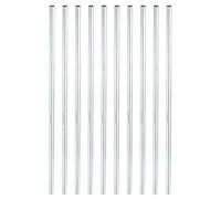 sourcing map Round Coupling Nut, M4x0.7mm Female Thread 190mm Threaded Round Sleeve Connector Rod Bar Stud Tube Nut Hardware Fastener, Silver Pack of 10