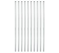 sourcing map Round Coupling Nut, M4x0.7mm Female Thread 200mm Threaded Round Sleeve Connector Rod Bar Stud Tube Nut Hardware Fastener, Silver Pack of 10