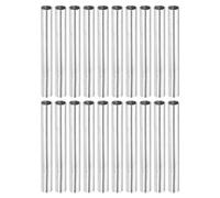 sourcing map Round Coupling Nut, M4x0.7mm Female Thread 40mm Threaded Round Sleeve Pipe Connector Rod Bar Stud Tube Nut Hardware Fastener, Silver Pack of 20