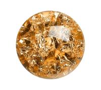 sourcing map Round Crystal Sphere, 50mm / 2" Glass Solid Decorative Sphere Crystal Ball for Home Decor Ornament Gift Craft Feng Shui Divination Fortune Telling Fountain Decoration, Amber
