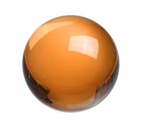 sourcing map Round Crystal Sphere, 60mm / 2.4" Glass Solid Decorative Sphere Crystal Ball for Home Decor Ornament Gift Craft Feng Shui Divination Fortune Telling Fountain Decoration, Amber
